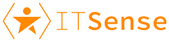 logo itsense empresa desarrolladora de software versión naranja footer